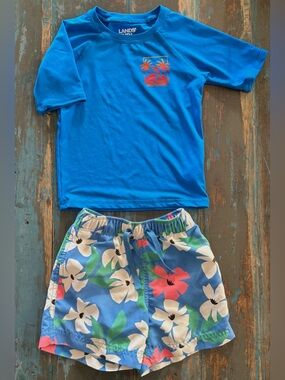 Hanna Andersson Swimming Set Size 3 Toddler